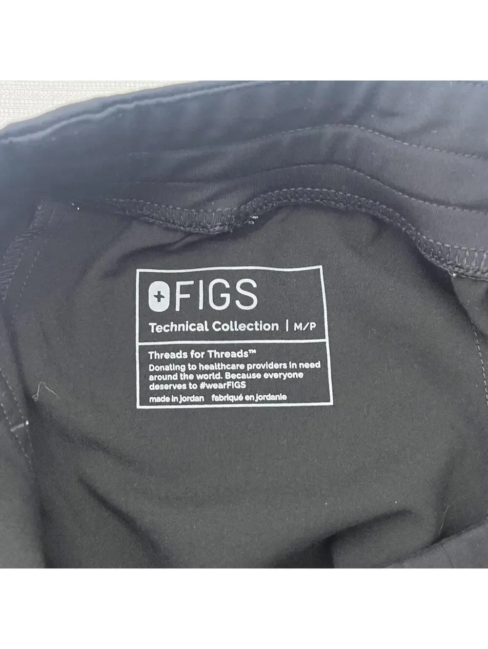 FIGS Zamora Jogger Scrub Pants Women's M/P Medium Petite Black Gray Drawstring - Picture 4 of 8